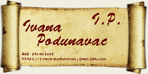 Ivana Podunavac vizit kartica